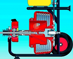 Схема машины для прочистки канализации Rothenberger Rospeed 3F