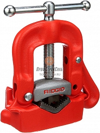 Верстачные откидные тиски для труб Ridgid 23A вид слева