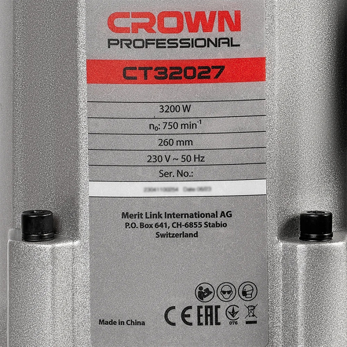 Шильдик установки алмазного сверления Crown CT32027 Шильдик установки алмазного сверления Crown CT32027